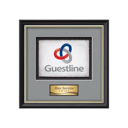 Plaque Awards - Framed Awards & Plaques - Baron -  Black/Gold