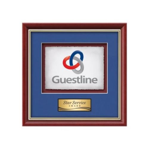 Plaque Awards - Framed Awards & Plaques - Baron -  Mahogany/Gold