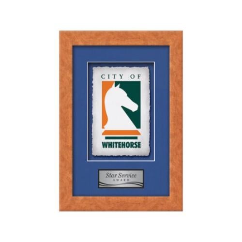 Plaque Awards - Framed Awards & Plaques - Eldridge -  Light Walnut