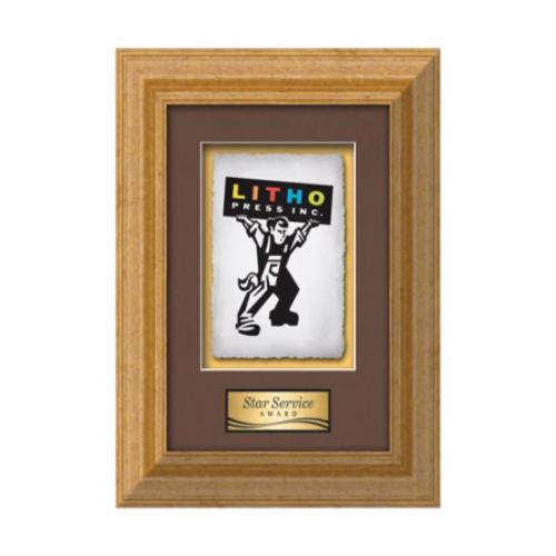 Plaque Awards - Framed Awards & Plaques - Terrene -  Antique Gold