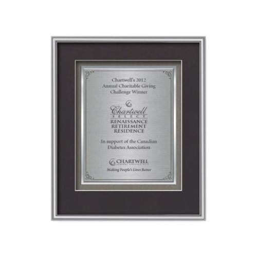 Fenestra Certificate TexEtch - Silver Plaque Awards - Certificate Frames - Fenestra Certificate TexEtch - Silver