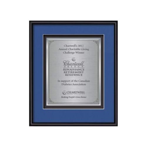 Plaque Awards - Framed Awards & Plaques - Fenestra Certificate TexEtch - Black