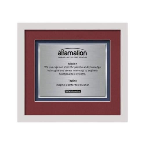 Plaque Awards - Framed Awards & Plaques - Primrose Certificate TexEtch - White
