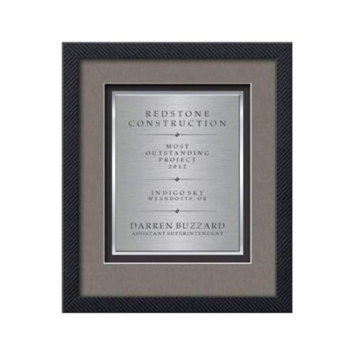 Plaque Awards - Framed Awards & Plaques - Primrose Certificate TexEtch - Carbon Fiber