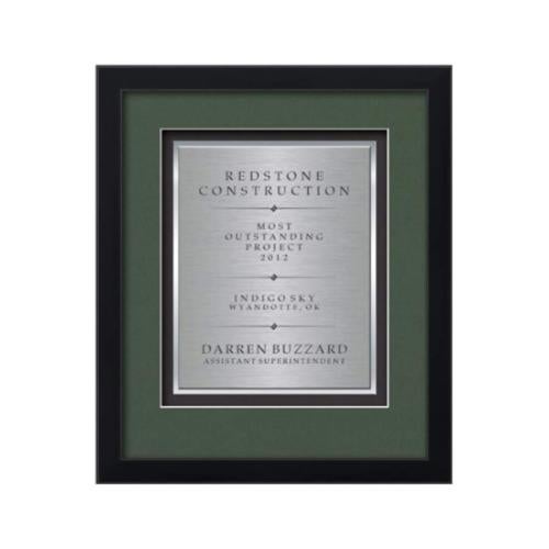 Plaque Awards - Framed Awards & Plaques - Primrose Certificate TexEtch - Black