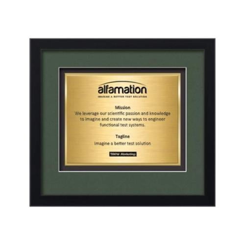 Plaque Awards - Framed Awards & Plaques - Primrose Certificate TexEtch - Black