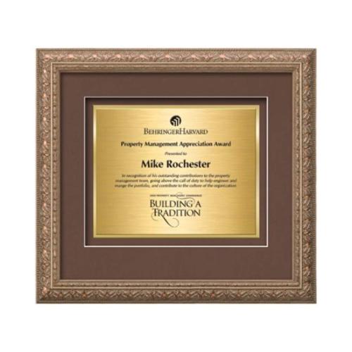 Plaque Awards - Framed Awards & Plaques - Romagna Certificate TexEtch - Silver