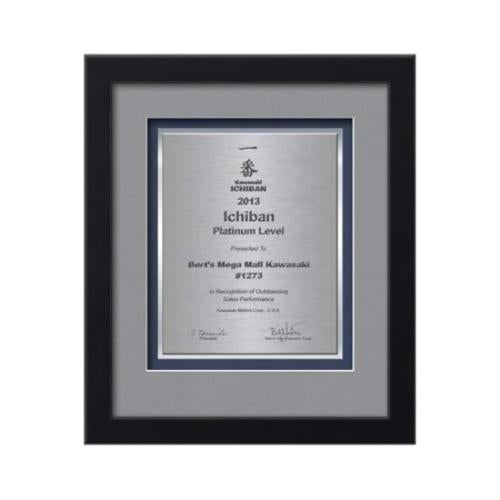 Eldridge Certificate TexEtch - Satin Black Plaque Awards - Framed Awards & Plaques - Eldridge Certificate TexEtch - Satin Black