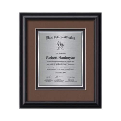 Plaque Awards - Framed Awards & Plaques - Monarch Certificate TexEtch - Black