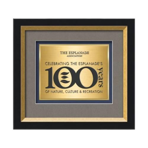 Omni Certificate TexEtch - Black/Gold Plaque Awards - Framed Awards & Plaques - Omni Certificate TexEtch - Black/Gold