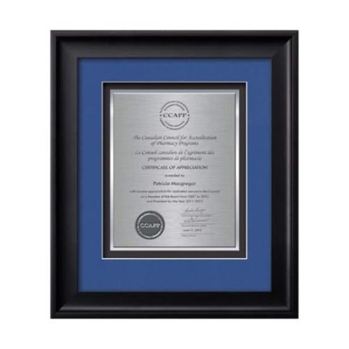 Plaque Awards - Framed Awards & Plaques - Yorktech Certificate TexEtch - Black