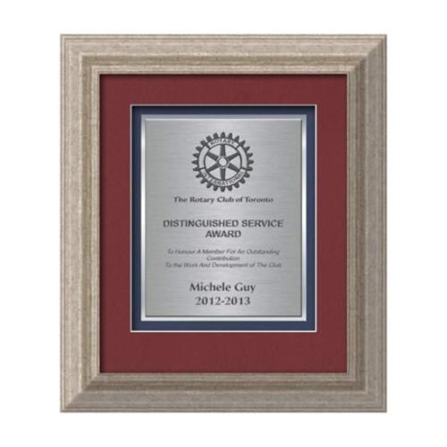 Plaque Awards - Certificate Frames - Terrene Certificate TexEtch - Antique Silver