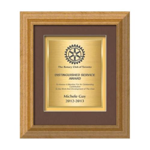 Plaque Awards - Framed Awards & Plaques - Terrene Certificate TexEtch - Antique Gold