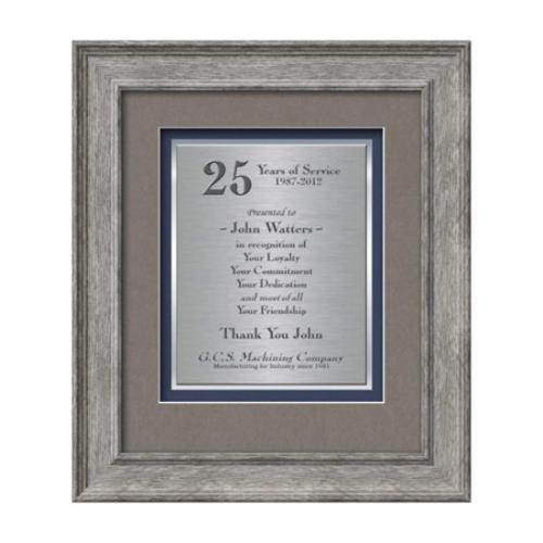 Plaque Awards - Framed Awards & Plaques - Calder Certificate TexEtch - Grey Oak