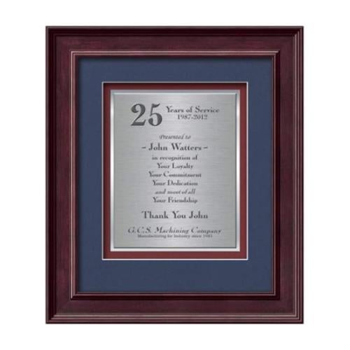 Plaque Awards - Framed Awards & Plaques - Calder Certificate TexEtch - Mahogany