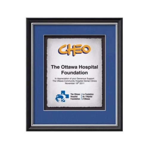 Plaque Awards - Framed Awards & Plaques - Baron -  Black/Silver