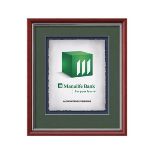 Plaque Awards - Framed Awards & Plaques - Baron -  Mahogany/Silver