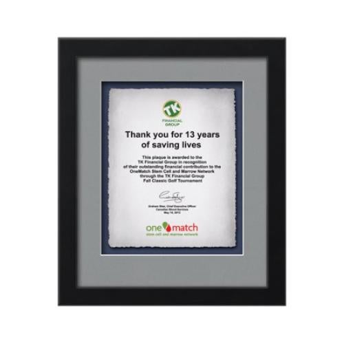 Eldridge - Satin Black Plaque Awards - Framed Awards & Plaques - Eldridge - Satin Black