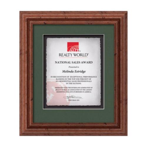 Plaque Awards - Framed Awards & Plaques - Terrene -  Dark Walnut