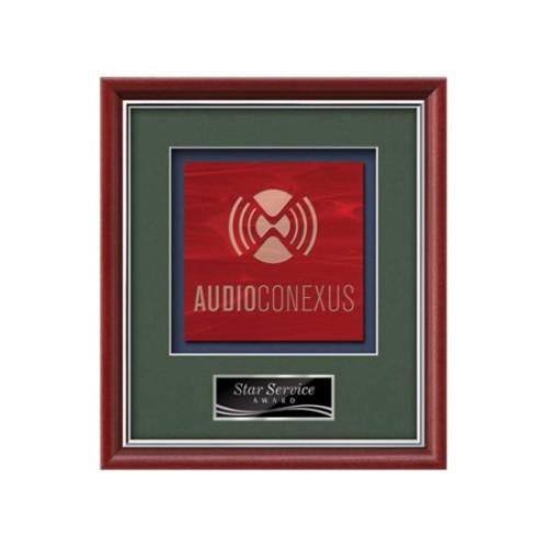 Baron - Mahogany/Silver Plaque Awards - Framed Awards & Plaques - Baron - Mahogany/Silver