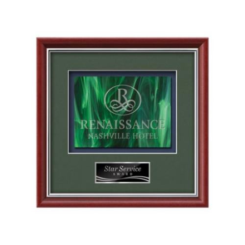 Plaque Awards - Framed Awards & Plaques - Baron -  Mahogany/Silver