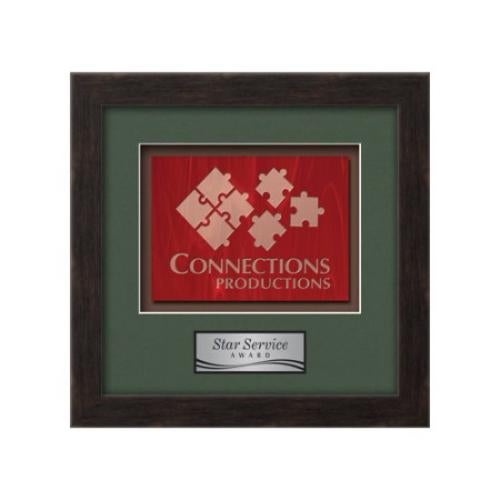 Plaque Awards - Framed Awards & Plaques - Eldridge -  Espresso Dark Walnut