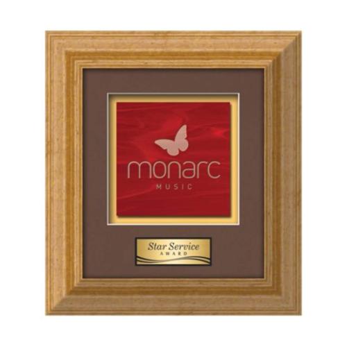 Terrene - Antique Gold Plaque Awards - Framed Awards & Plaques - Terrene - Antique Gold