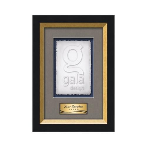 Omni - Black/Gold Plaque Awards - Framed Awards & Plaques - Omni - Black/Gold