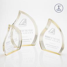 Tidworth Flame Award - Gold - Acrylic Awards