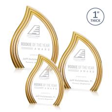 Tidworth Blaze Award - Gold - Acrylic Awards