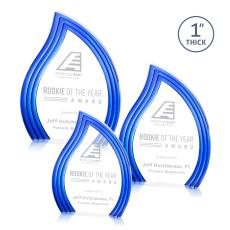 Tidworth Blaze Award - Blue - Colored Acrylic Awards