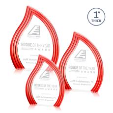 Tidworth Blaze Award - Red - Colored Acrylic Awards