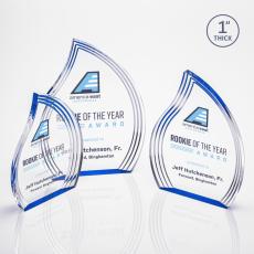Tidworth Flame VividPrint Award - Blue - Colored Acrylic Awards