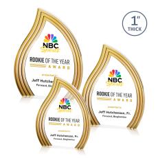 Tidworth Blaze VividPrint Award - Gold - Acrylic Awards