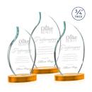 Croydon Flame Award on Alberton Base - Amber