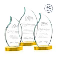 Croydon Flame Award on Alberton Base - Gold - New Items