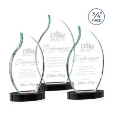 Croydon Flame Award on Alberton Base - Black - New Items