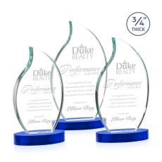 Croydon Flame Award on Alberton Base - Blue - New Items