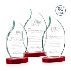 Croydon Flame Award on Alberton Base - Red - New Items