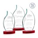 Croydon Flame Award on Alberton Base - Red