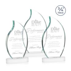 Croydon Flame Award on Alberton Base - White - New Items