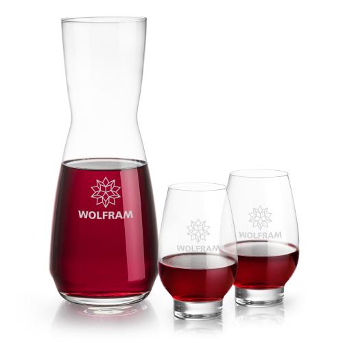 Corporate Gifts - Barware - Glasses Sets - Mason Carafe & Glenarden Stemless Wine
