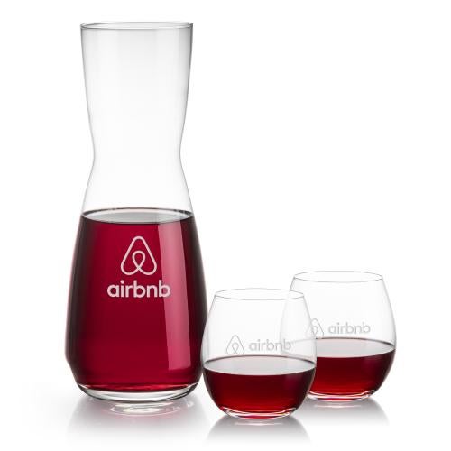 Corporate Gifts - Barware - Glasses Sets - Mason Carafe & Redmond Stemless Wine
