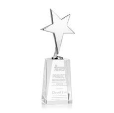 Tuscany Chrome Star on Cairns Base - Clear - New Items