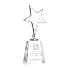 Tuscany Chrome Star on Celestina Base - Clear - Metal Awards