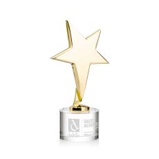 Tuscany Gold Star on Marvel Base - Clear - Metal Awards
