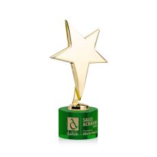 Tuscany Gold Star on Marvel Base - Green - Metal Awards