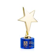 Tuscany Gold Star on Marvel Base - Blue - Metal Awards