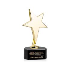 Tuscany Gold Star on Paragon Base - Black - Metal Awards