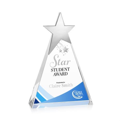 Recognition Awards - Crystal Awards - Eglinton Chrome Star VividPrint&trade; Award